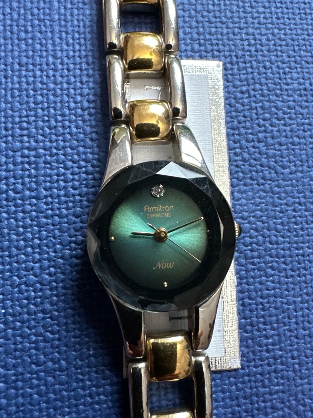 Women's Two-Tone Green Dial Bracelet Watch